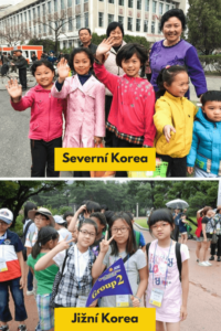 rozdílů mezi Severní a Jižní Korejí